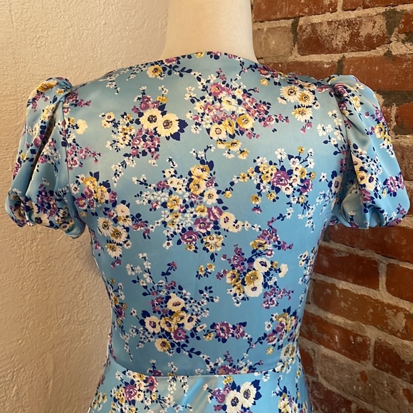 ZARA - SATIN EFFECT PRINT DRESS - Picture 9 of 10